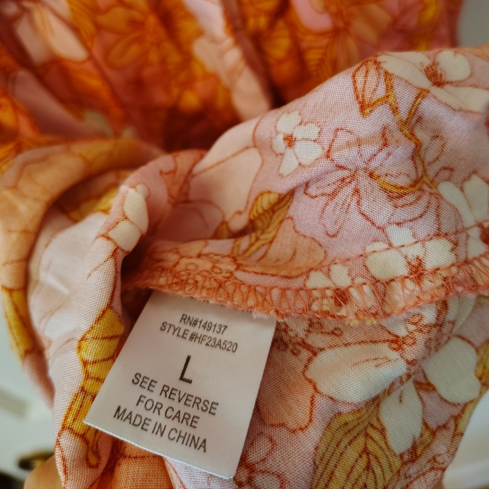 Floral Wrap Blouse with Bell Sleeves - Picture 6 of 6